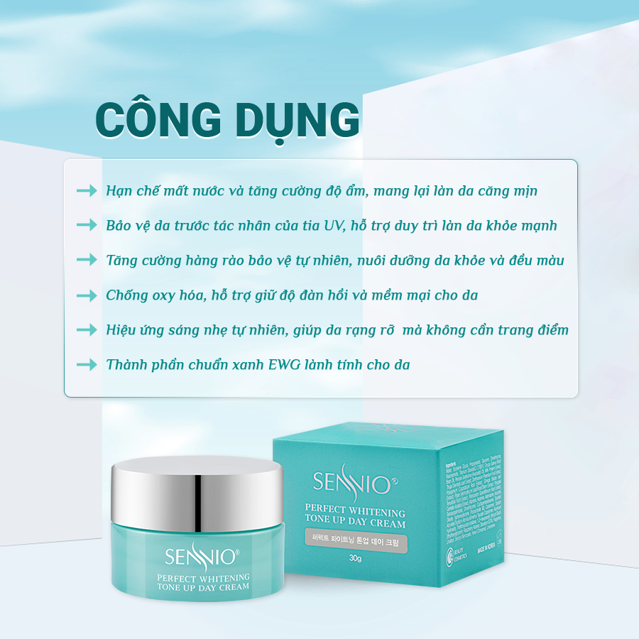  Kem đêm tái sinh, phục hồi da căng bóng, dưỡng trắng da mặt cấp ẩm giảm nhăn - Sennio Perfect Whitening Night Cream - SENNIO SNO 830 