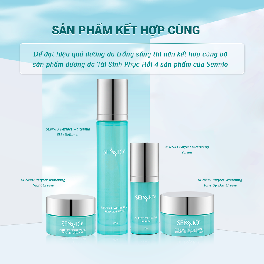 Kem ngày tái sinh, phục hồi da căng bóng - Sennio Perfect Whitening Day Cream - SENNIO SNO 829 