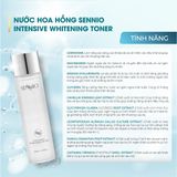  Nước hoa hồng dưỡng trắng và ức chế sắc tố, Cân Bằng pH - Sennio Intensive Whitening Toner - SNO 831 