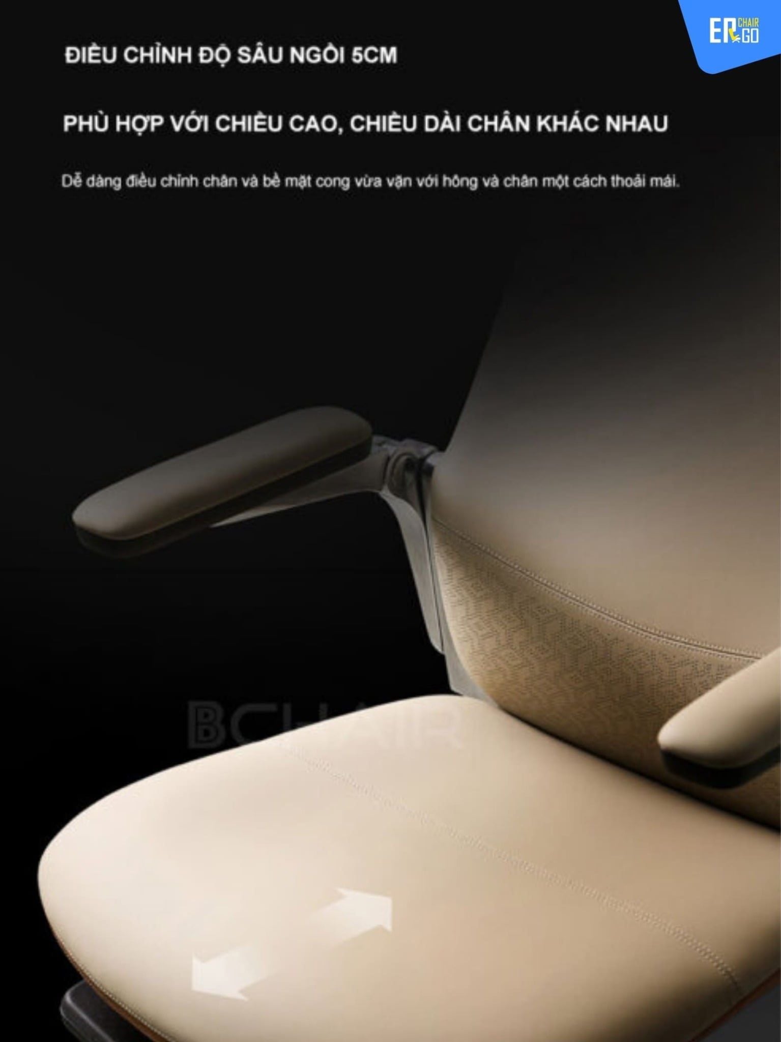  Ghế Công Thái Học Giám Đốc B-Chair BC-007F bọc da bò Nappa 