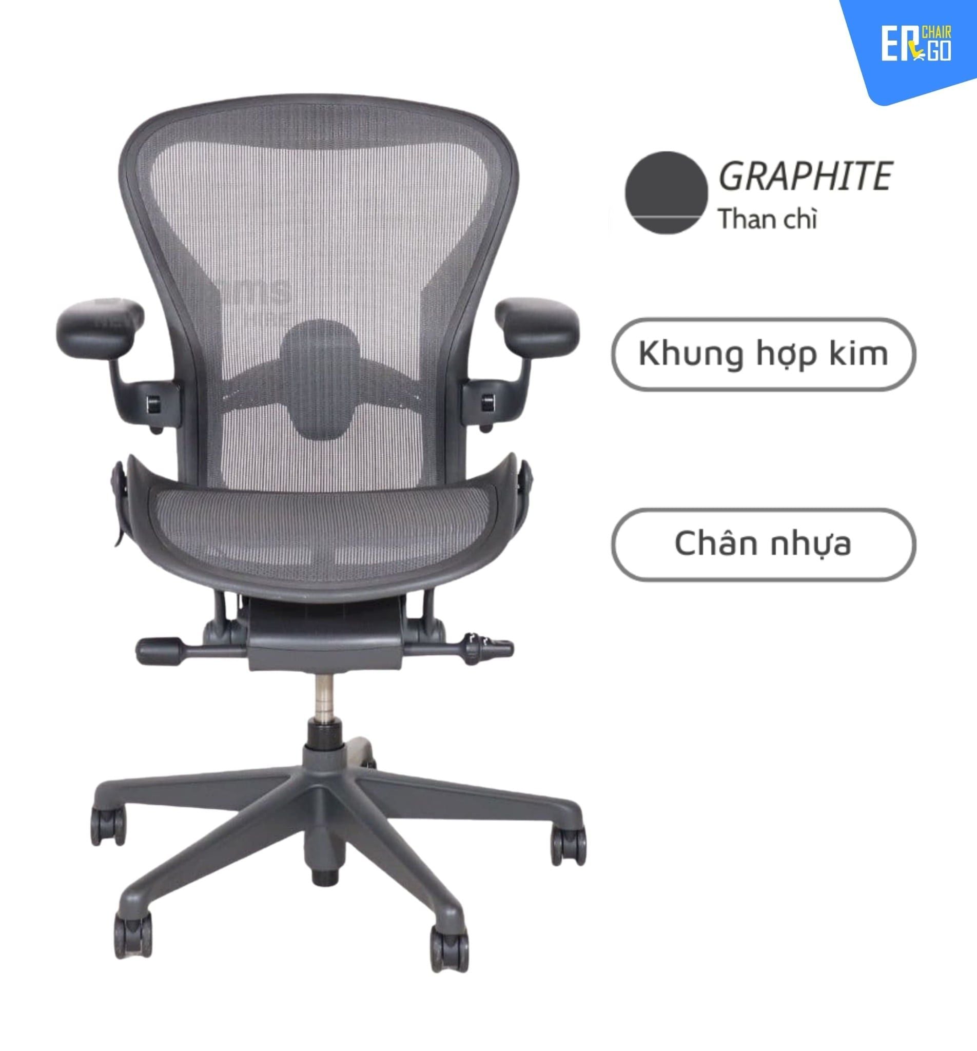  Ghế công thái học Herman Miller Aeron phiên bản Remastered (thương hiệu Mỹ) 