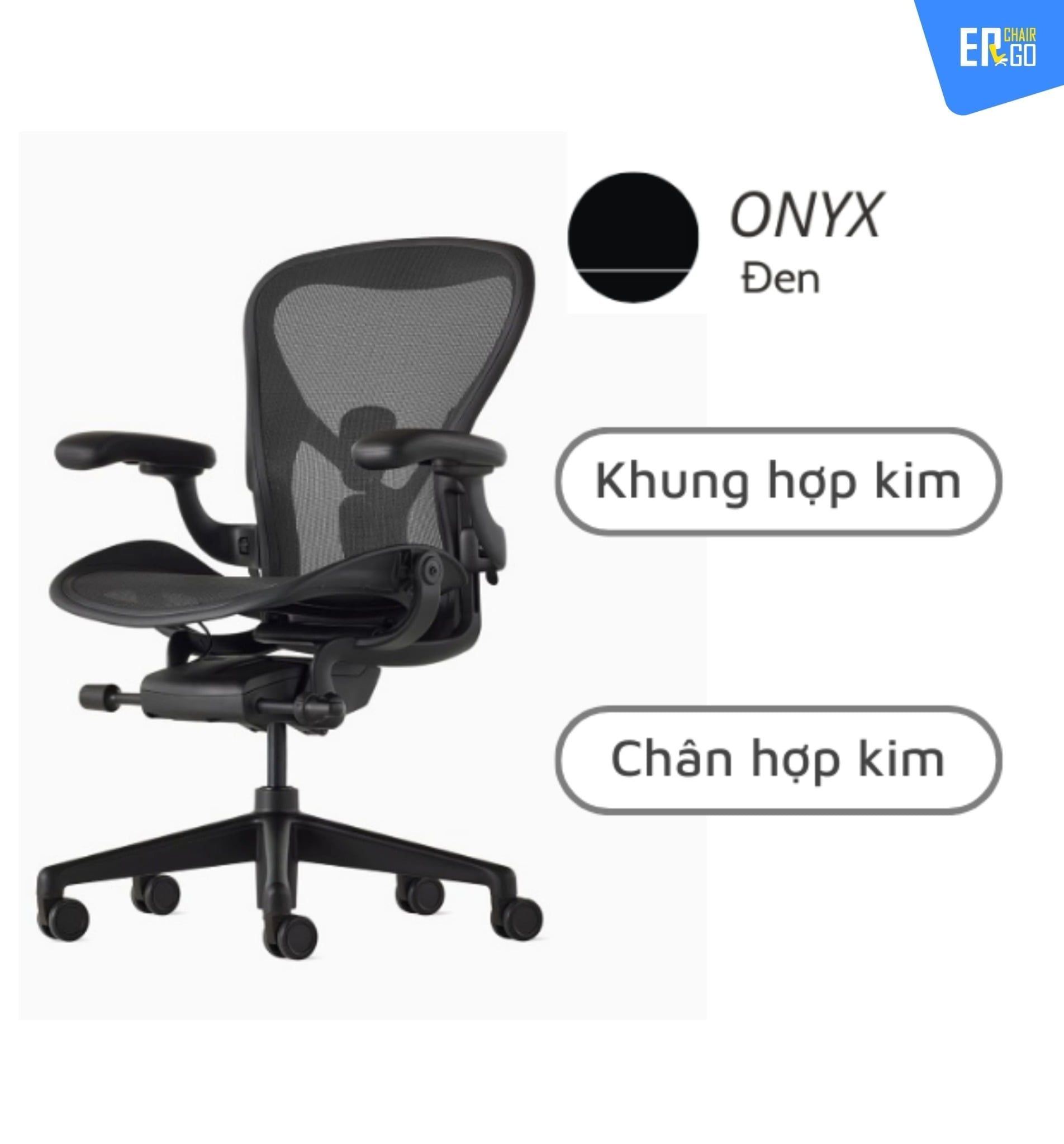  Ghế công thái học Herman Miller Aeron phiên bản Remastered (thương hiệu Mỹ) 