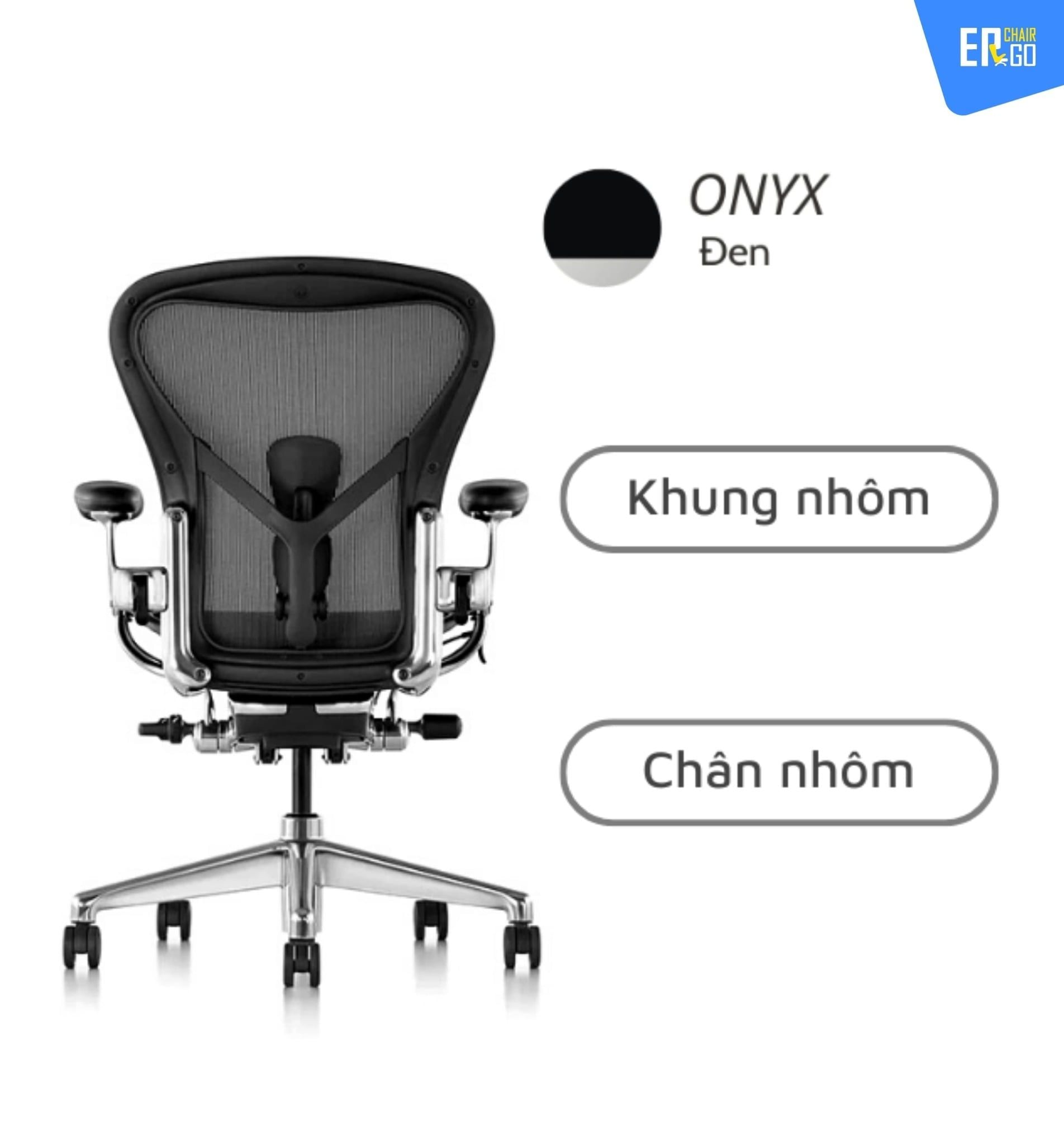  Ghế công thái học Herman Miller Aeron phiên bản Remastered (thương hiệu Mỹ) 