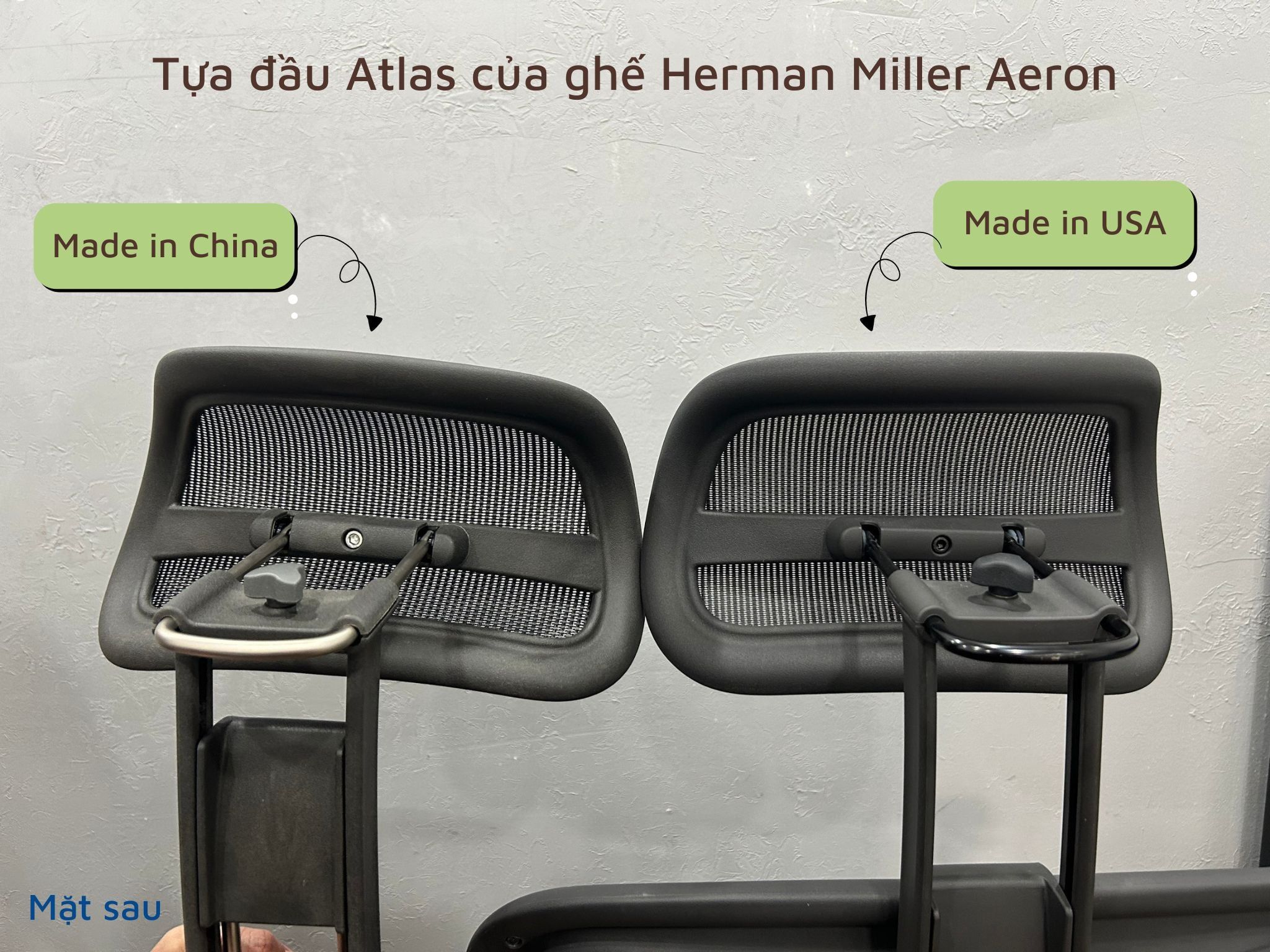  Tựa đầu Atlas cho Ghế Herman Miller Aeron bản Remastered (Made in China và Made in USA) 
