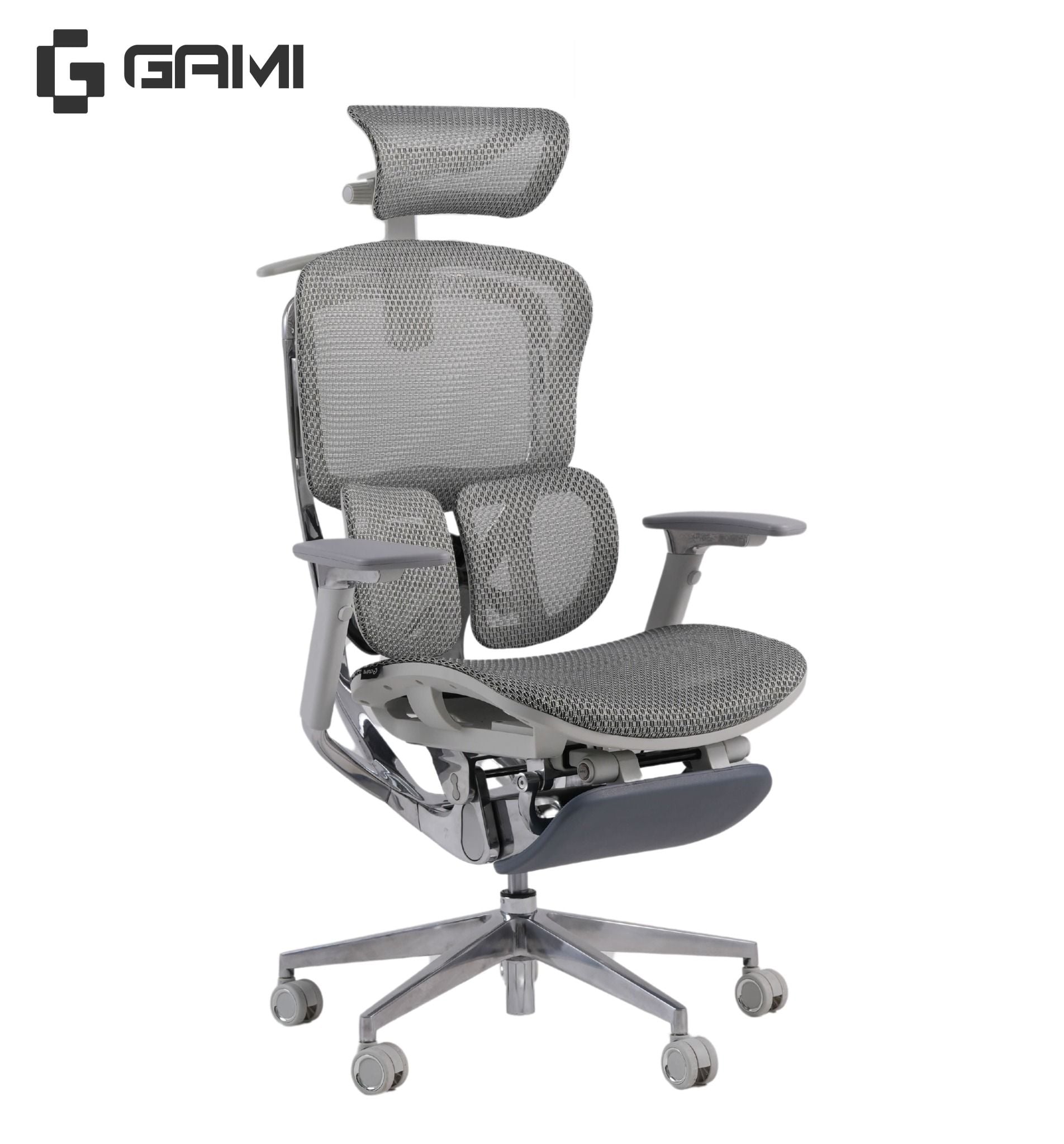  Ghế Công Thái Học Gami Crom bản Pro (tùy chọn gắn thêm gác chân) 