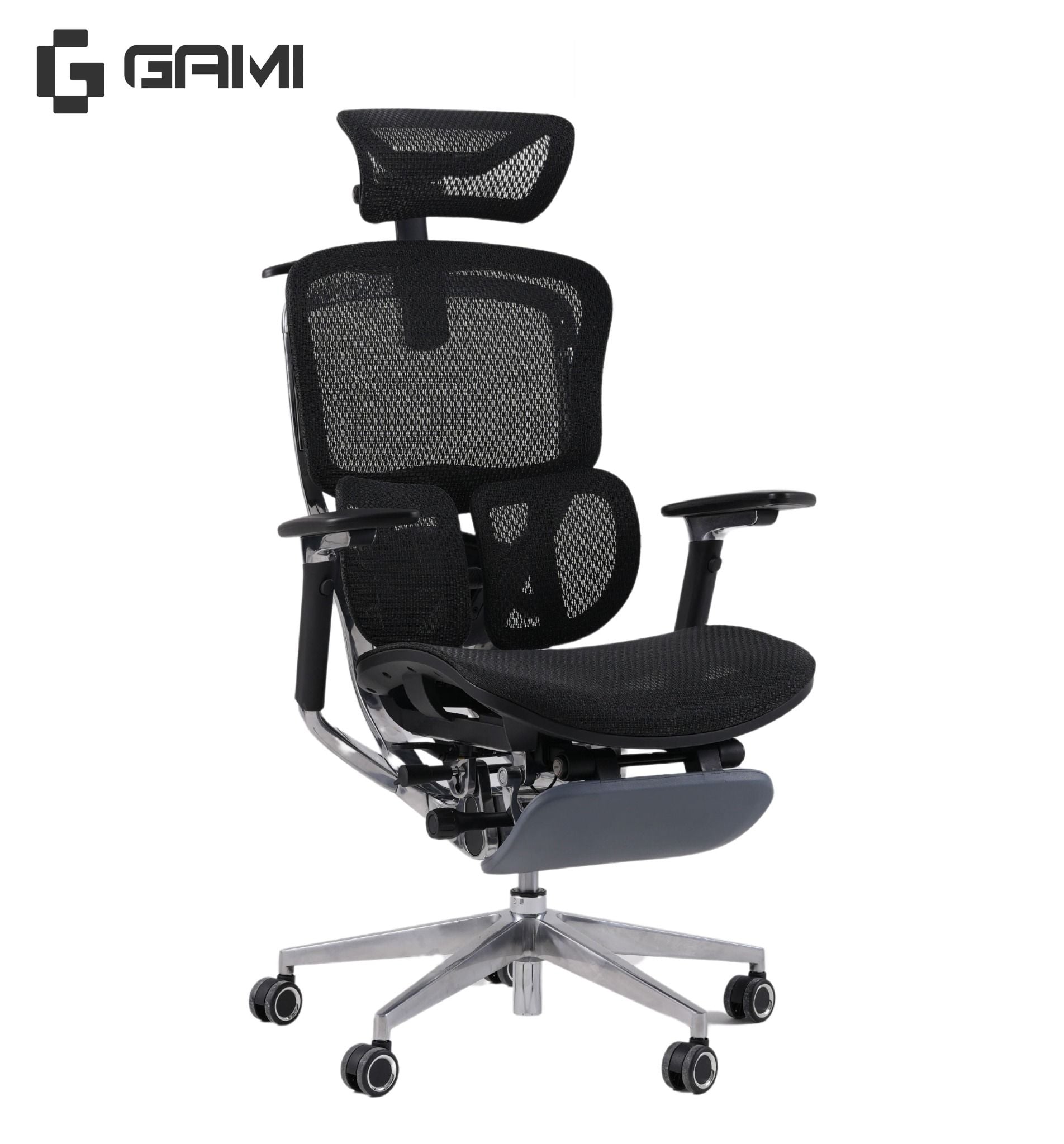  Ghế Công Thái Học Gami Crom bản Pro (tùy chọn gắn thêm gác chân) 