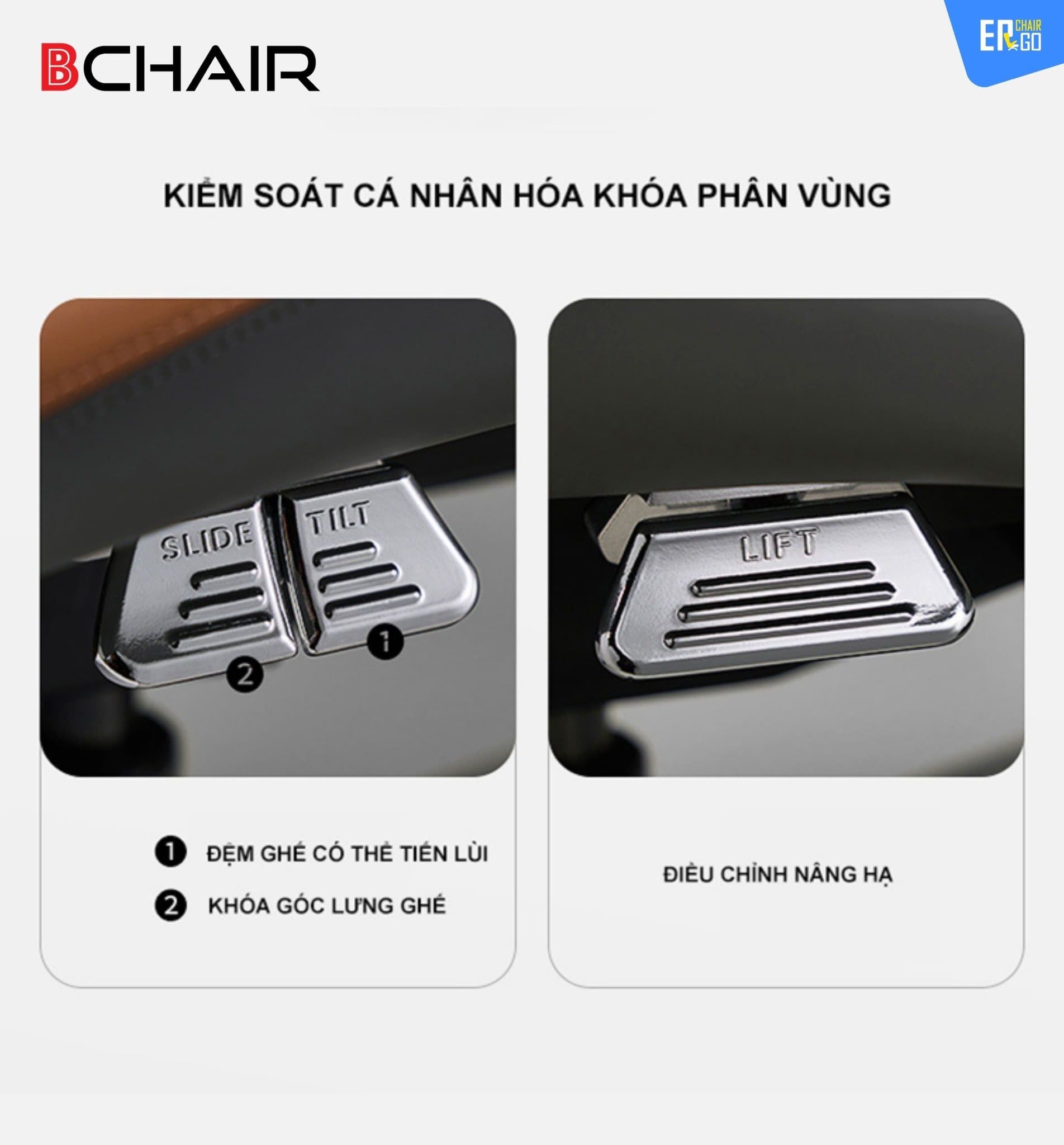  Ghế Công Thái Học Giám đốc BChair BP-101J bọc da bò Nappa cao cấp 