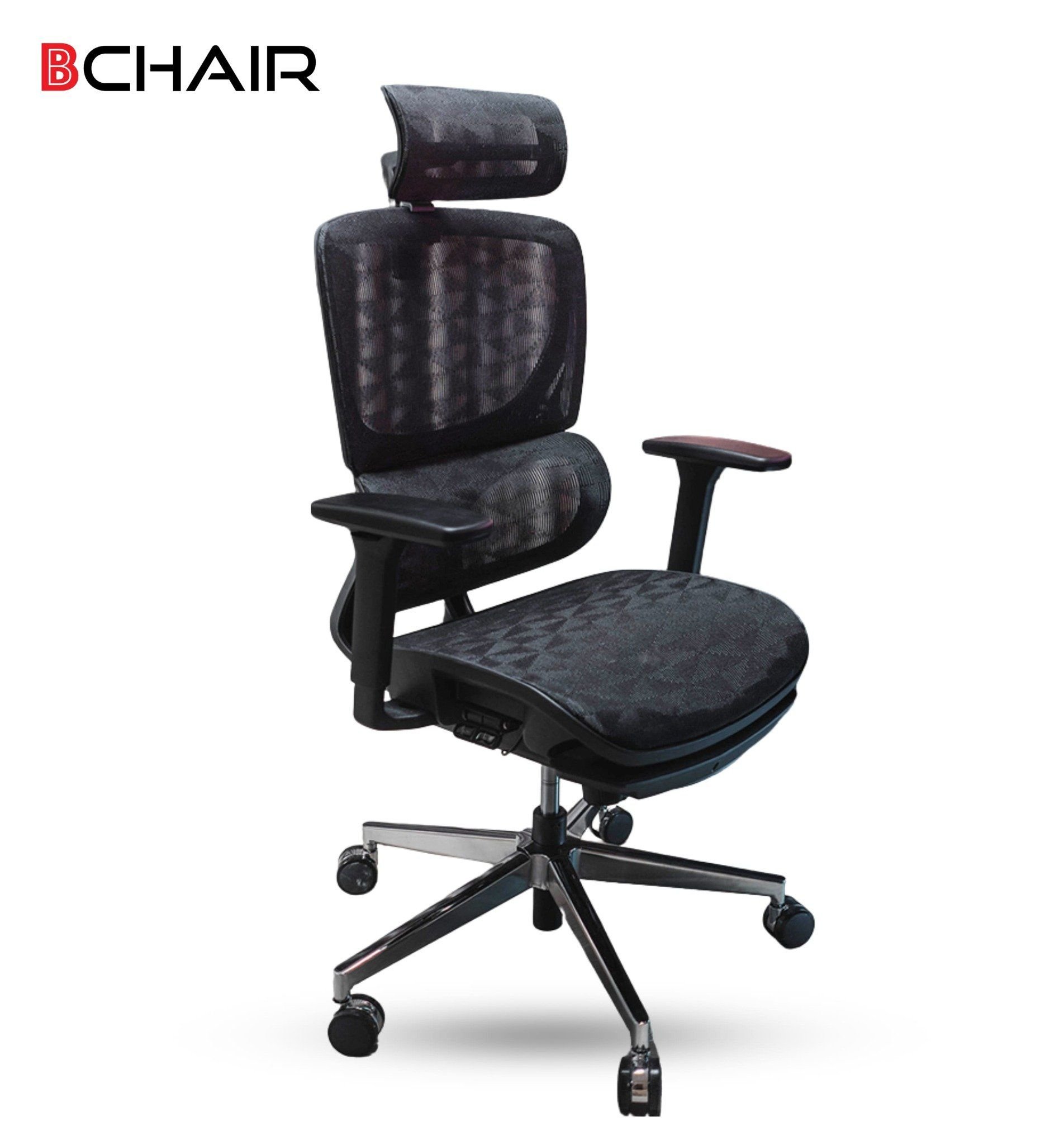  Ghế Công Thái Học BChair B-102A chân kim loại (tùy chọn thêm gác chân) 