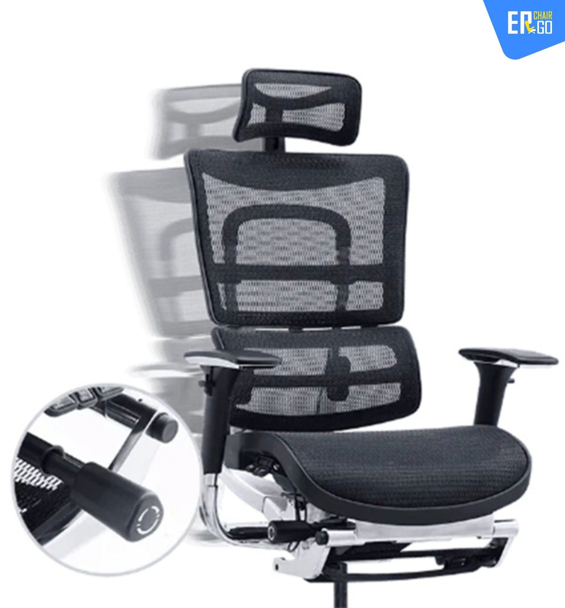  Ghế Công Thái Học BChair B-801L phiên bản lưới (sẵn gác chân) 