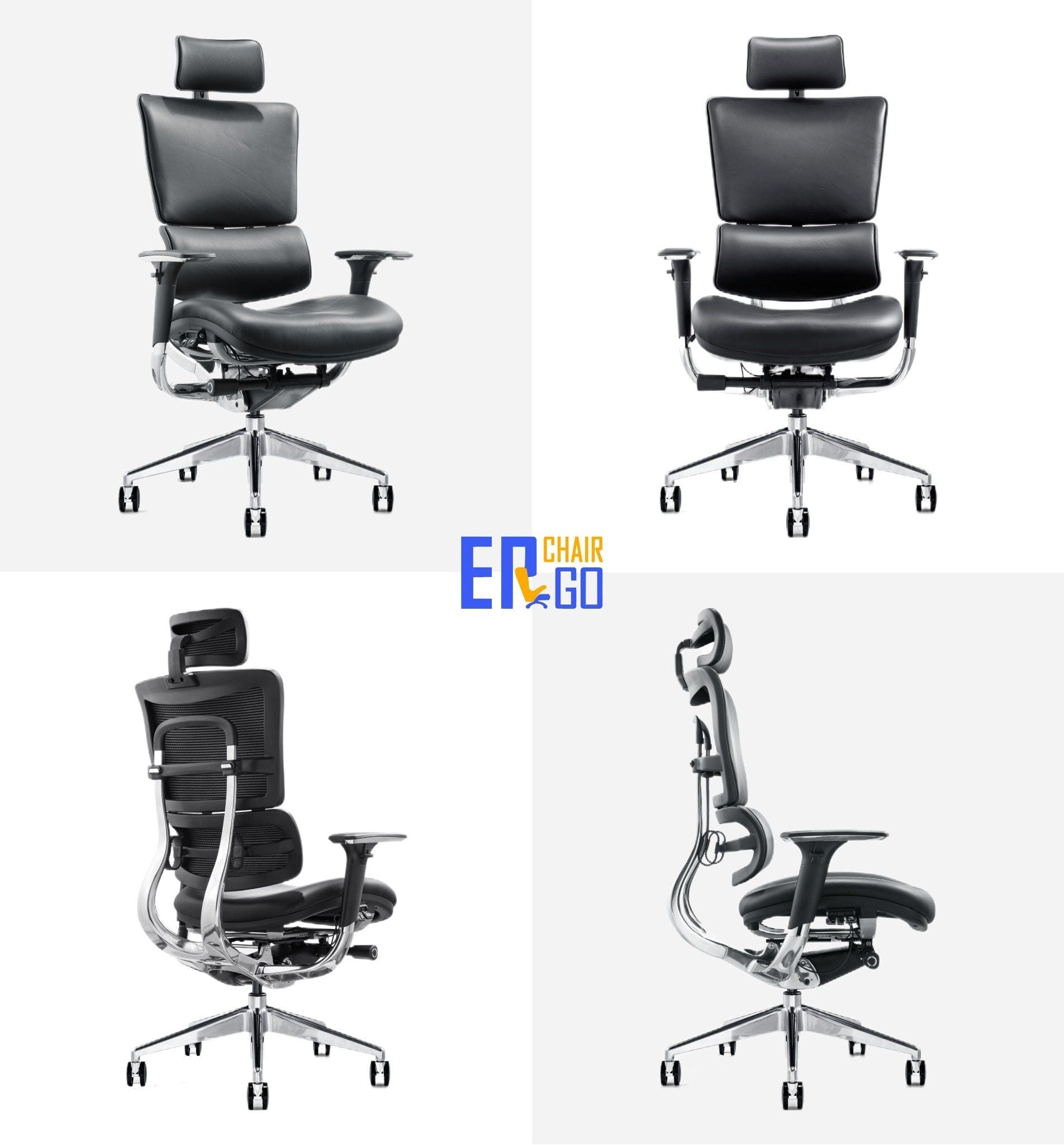  Ghế Công Thái Học BChair B-801D phiên bản bọc da bò Nappa cao cấp 