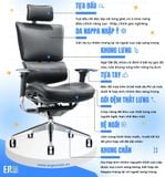  Ghế Công Thái Học BChair B-801D phiên bản bọc da bò Nappa cao cấp 