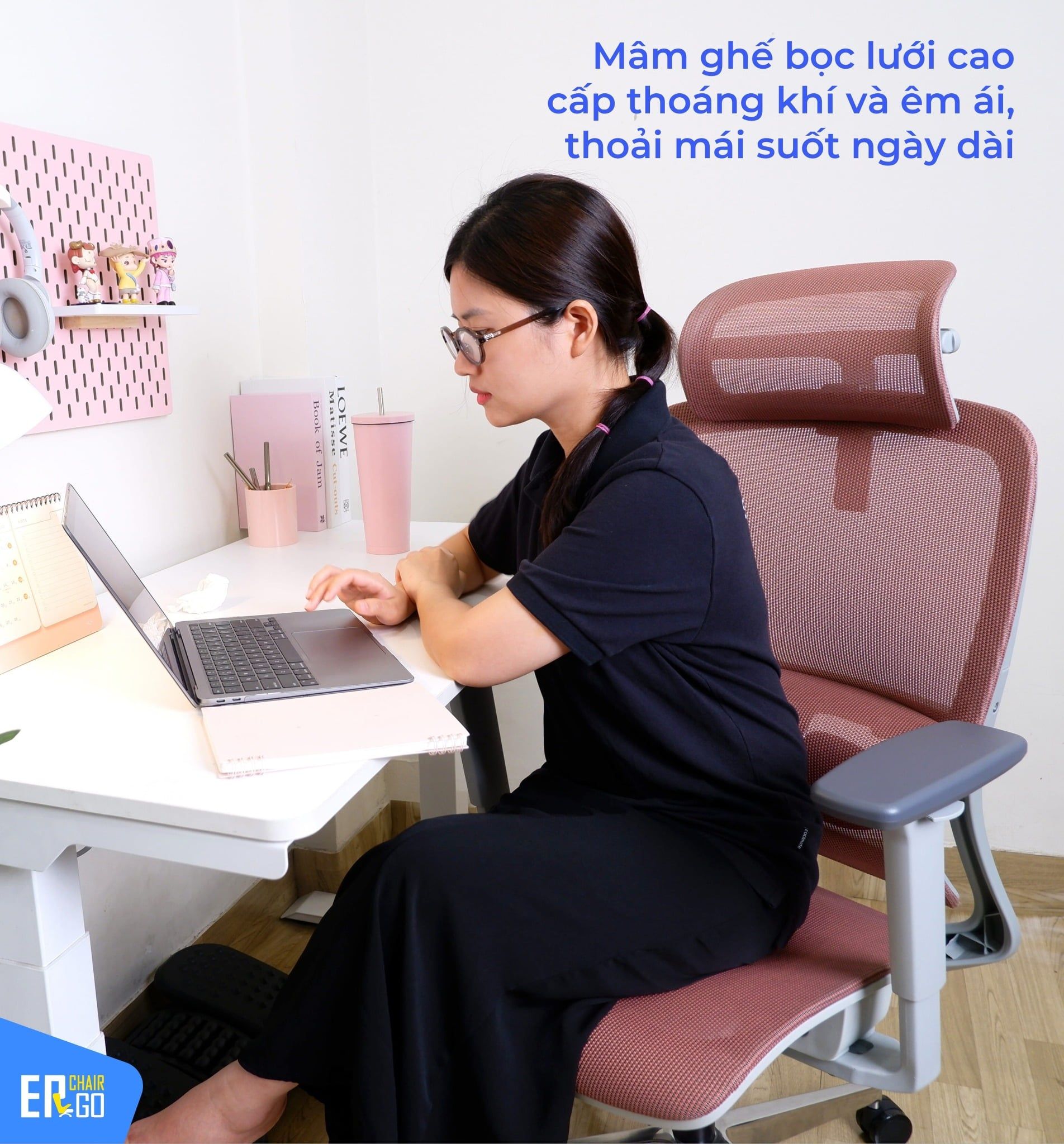  Ghế Công Thái Học Gami Lum2 bản 3D và 2D (có thể gắn thêm gác chân) 