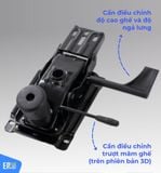  Ghế Công Thái Học Gami Lum2 bản 3D và 2D (có thể gắn thêm gác chân) 