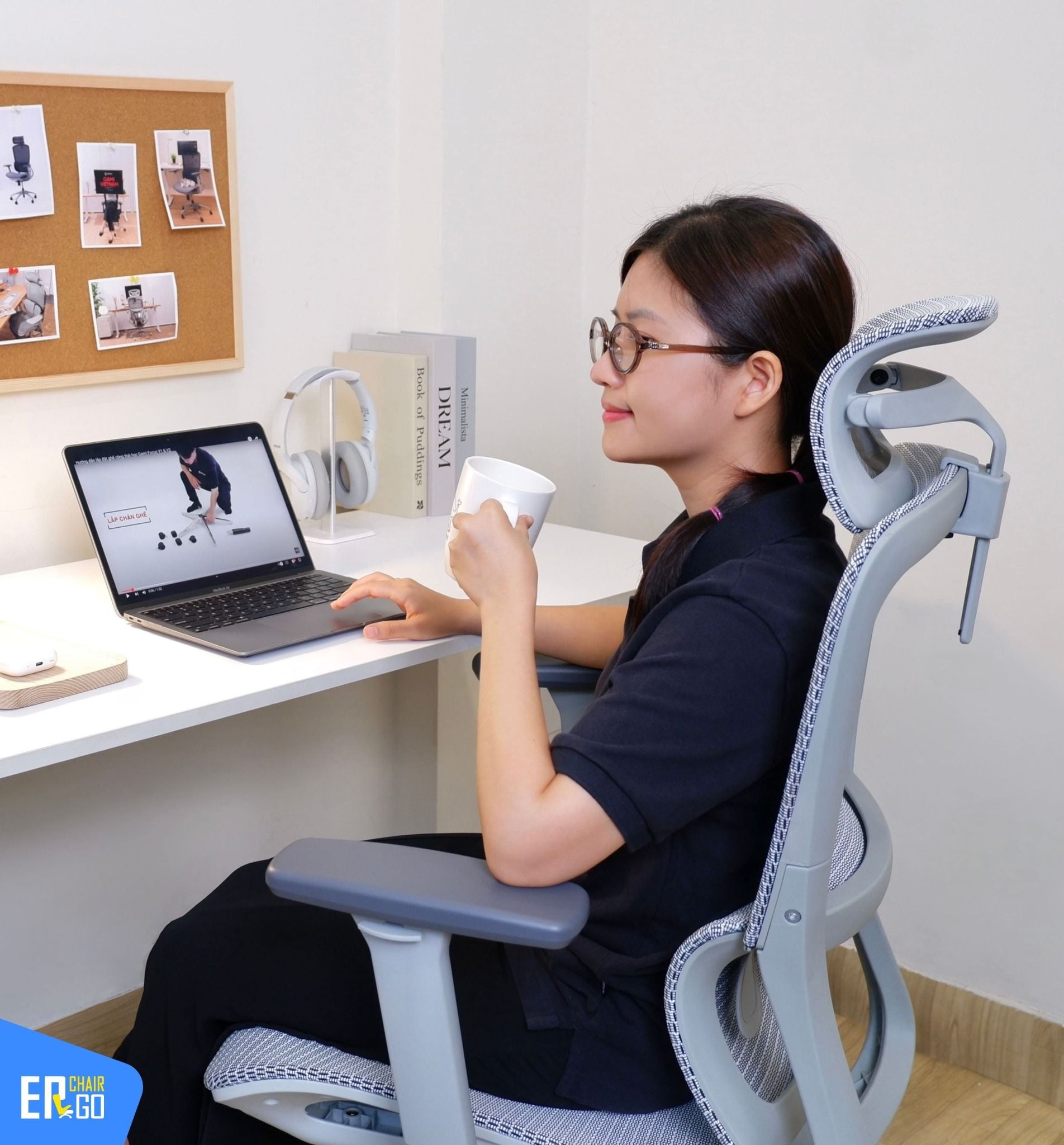  Ghế Công Thái Học Gami Lum2 bản 3D và 2D (có thể gắn thêm gác chân) 