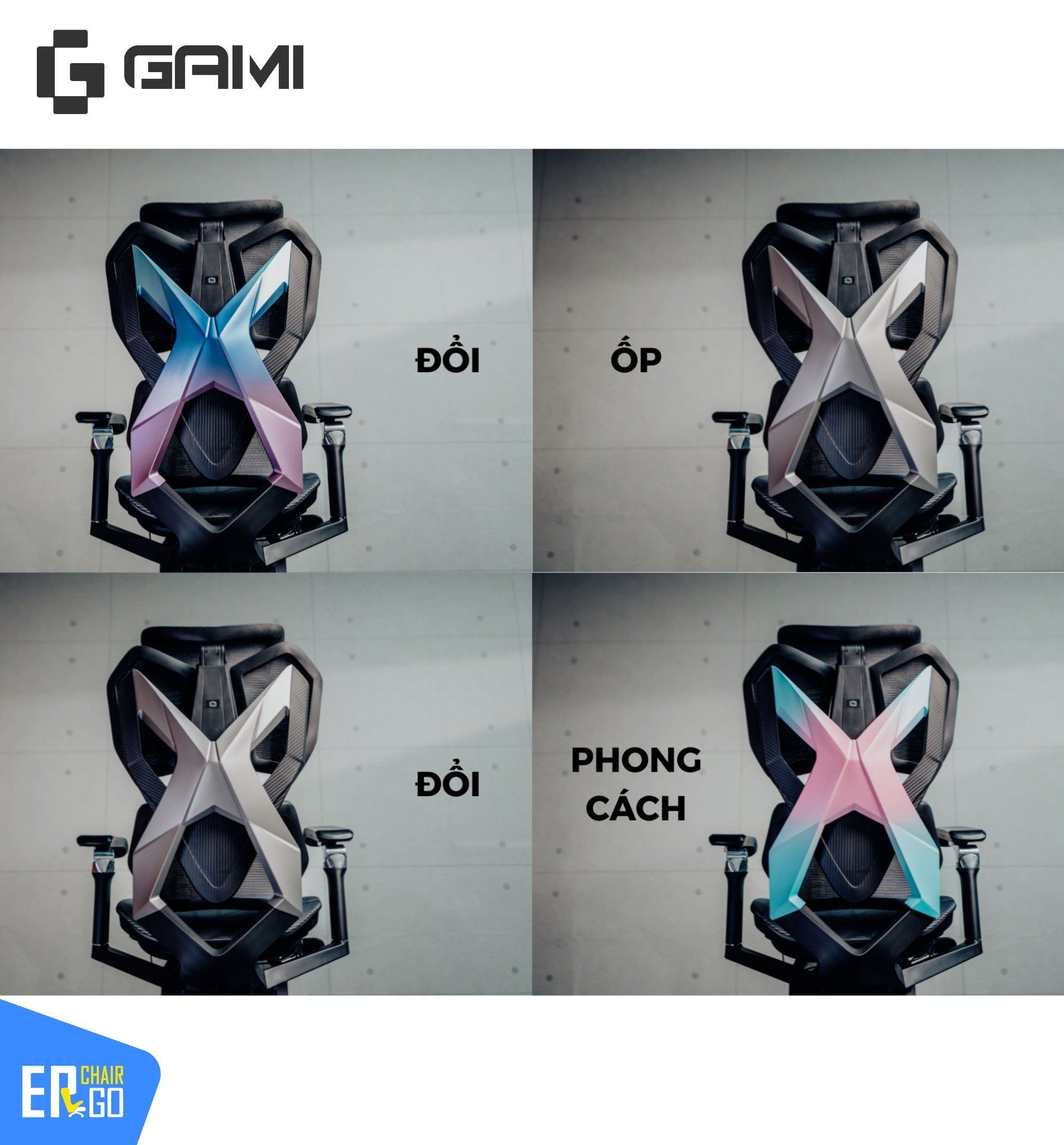  Ốp lưng thay thế cho Ghế công thái học Gami X5 và X5 Pro 