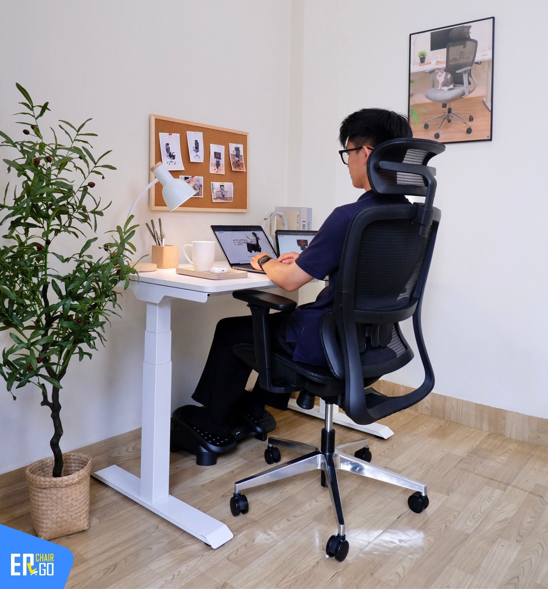  Ghế Công Thái Học Gami Lum2 bản 3D và 2D (có thể gắn thêm gác chân) 