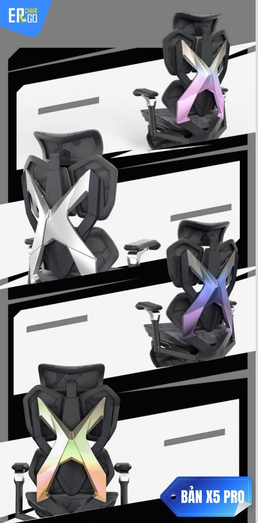  Ghế Công Thái Học Gami X5 bản thường và bản Pro 