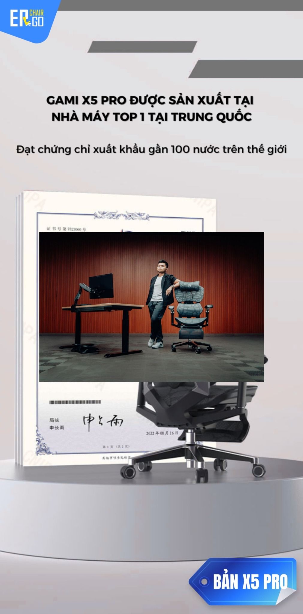  Ghế Công Thái Học Gami X5 bản thường và bản Pro 