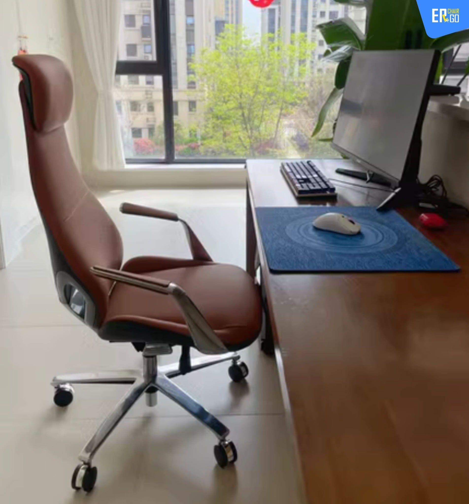  Ghế Công Thái Học Giám đốc BChair BP-101J bọc da bò Nappa cao cấp 