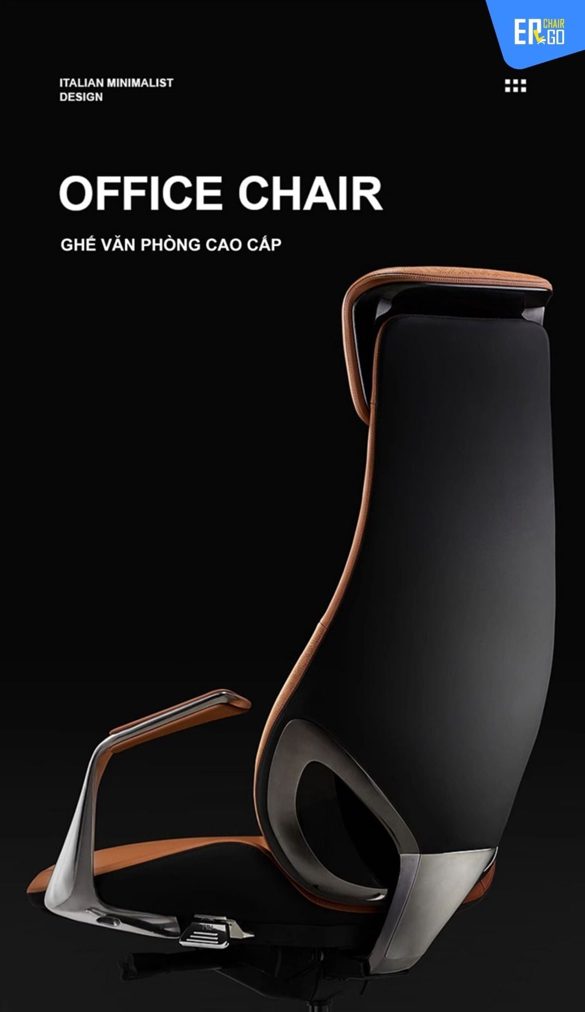  Ghế Công Thái Học Giám đốc BChair BP-101J bọc da bò Nappa cao cấp 