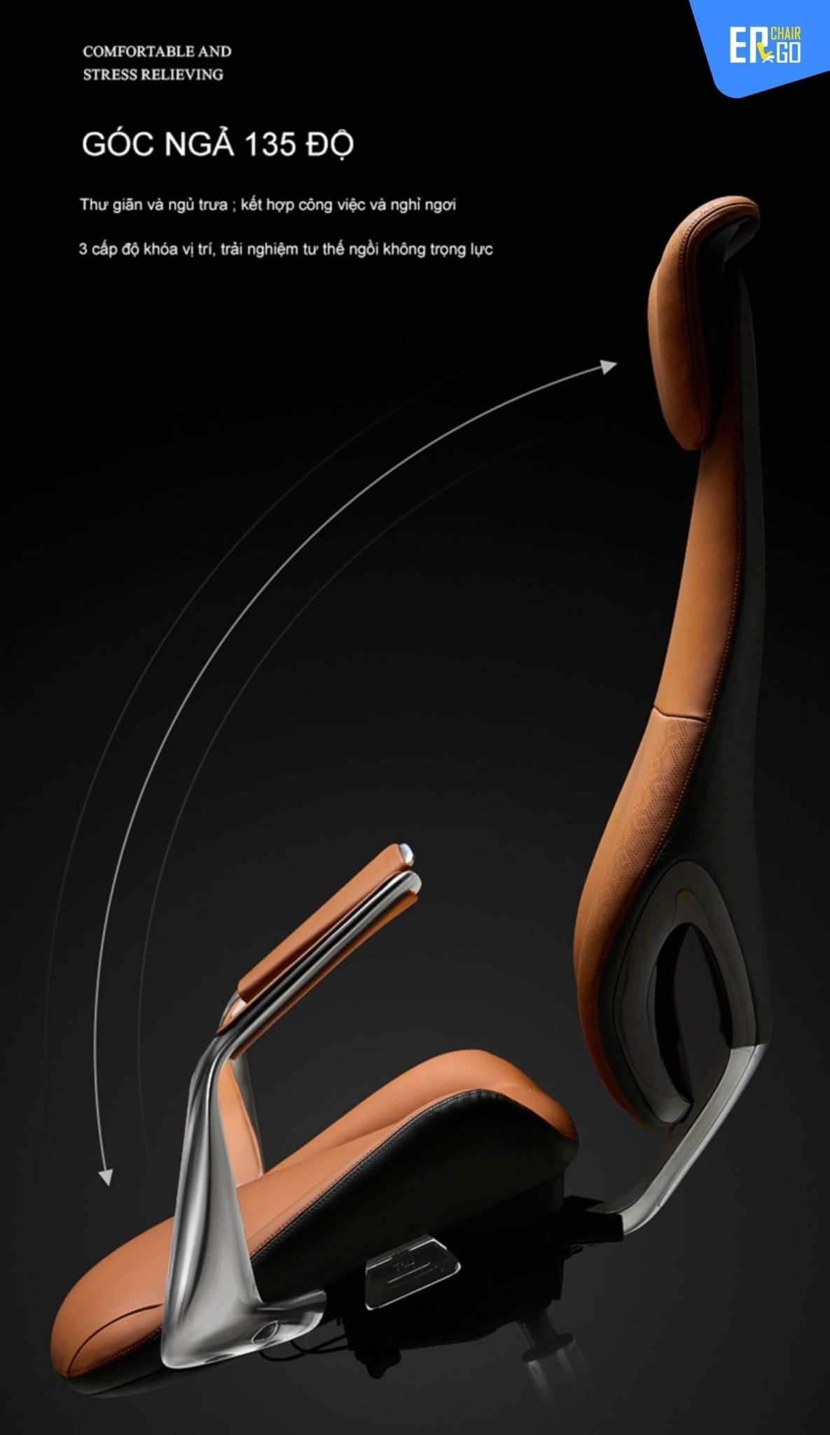  Ghế Công Thái Học Giám đốc BChair BP-101J bọc da bò Nappa cao cấp 