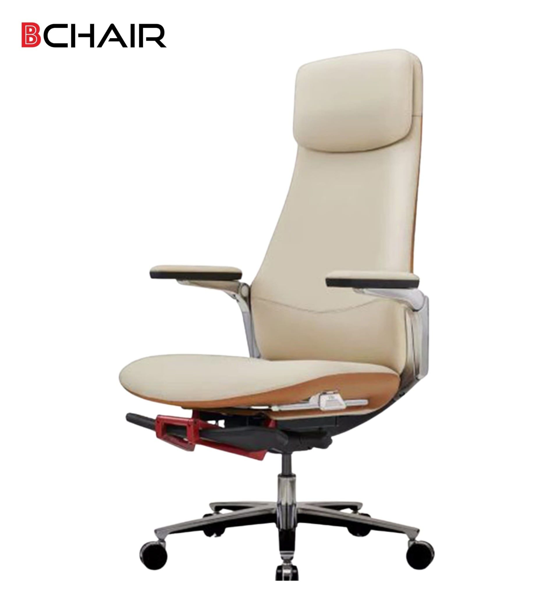  Ghế Công Thái Học Giám Đốc B-Chair BC-007F bọc da bò Nappa 