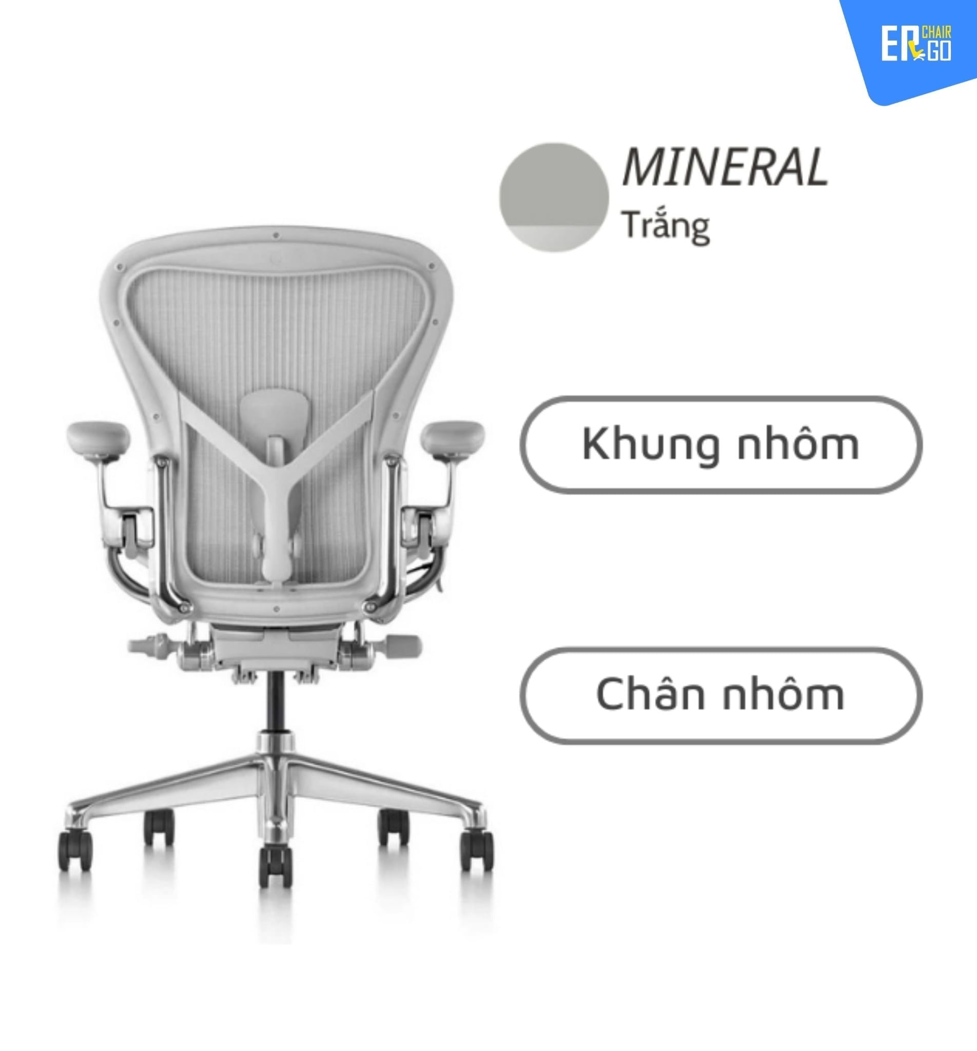  Ghế công thái học Herman Miller Aeron phiên bản Remastered (thương hiệu Mỹ) 