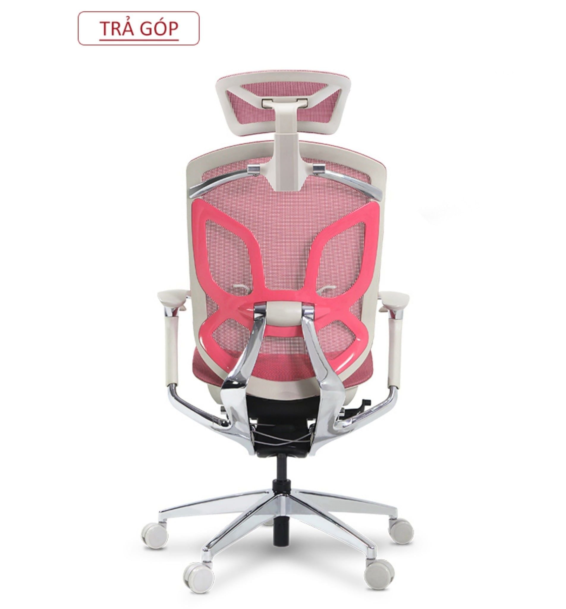  Ghế Ergonomic Công Thái Học Butterfly Hồng Elegant (Tặng Phụ kiện Mắc áo) 