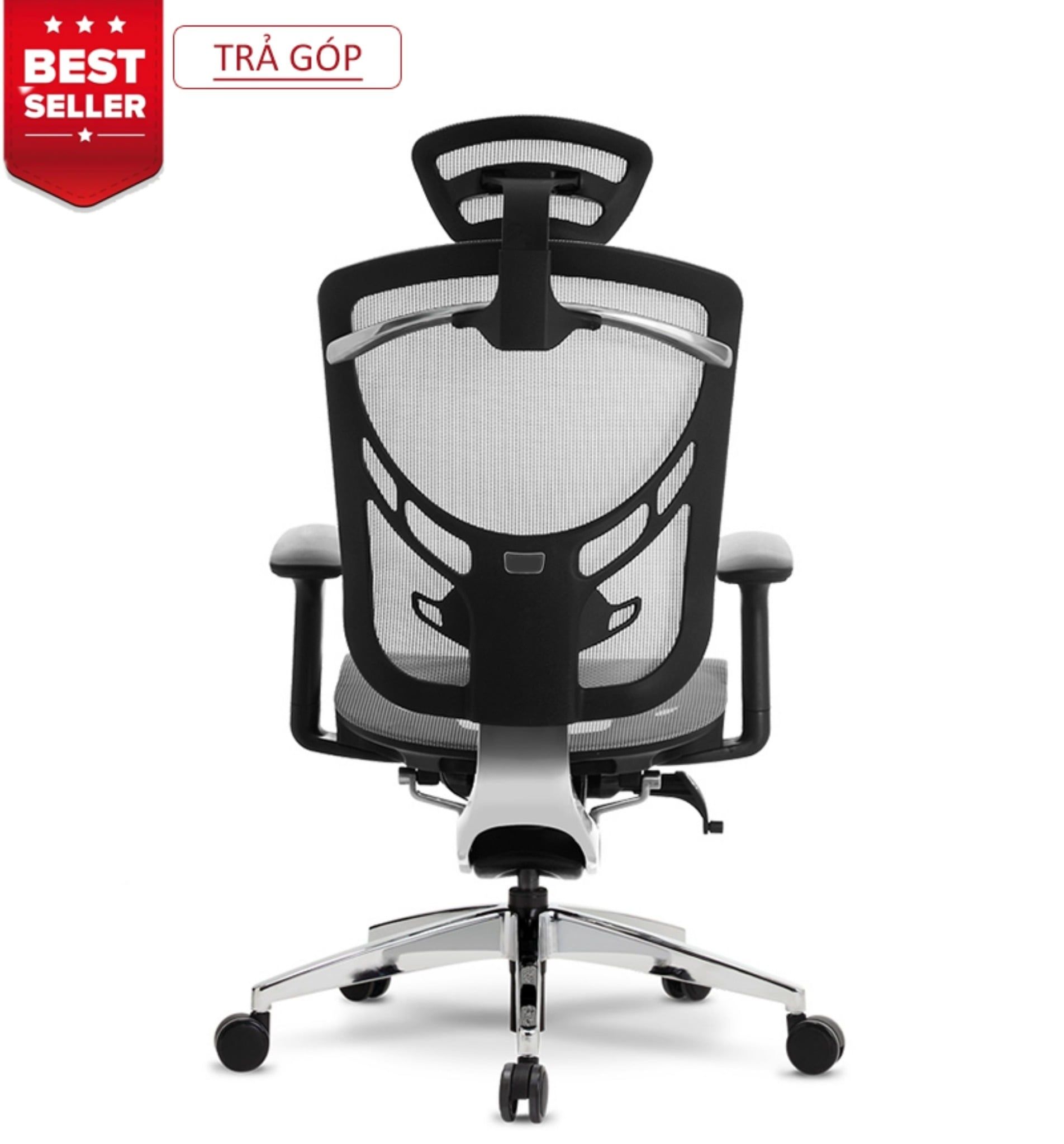  [Ko bảo hành] Ghế Ergonomic Công Thái Học Dvary Ivino Xám - Tay cầm 5D 2023 (Tặng Phụ Kiện Mắc Áo) 