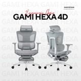  Ghế Công Thái Học Gami Hexa bản 4D và 6D (tùy chọn gắn gác chân) 