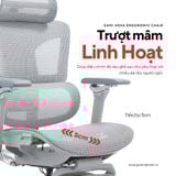  Ghế Công Thái Học Gami Hexa bản 4D và 6D (tùy chọn gắn gác chân) 