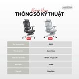  Ghế Công Thái Học Gami Hexa bản 4D và 6D (tùy chọn gắn gác chân) 