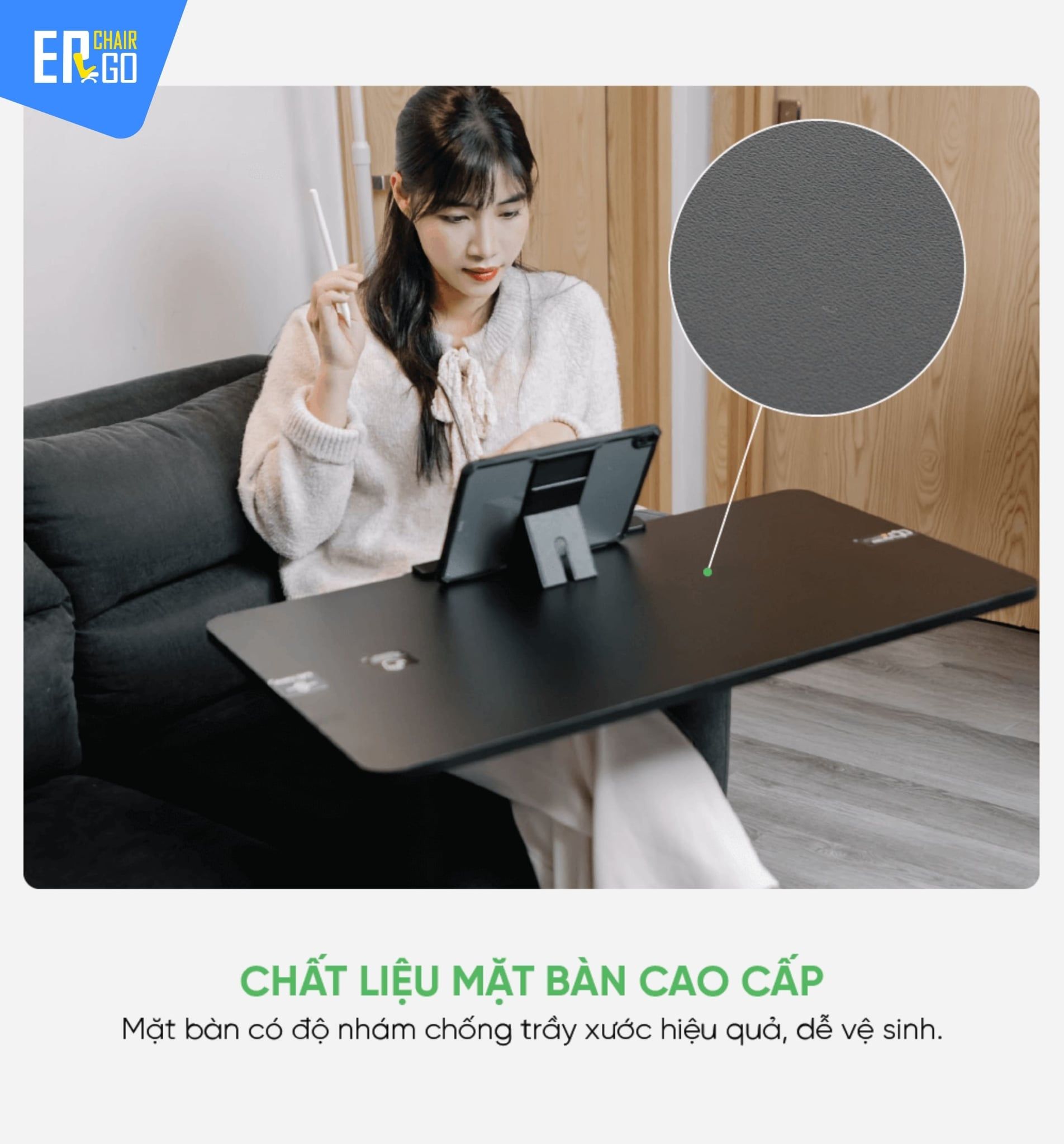  Bàn công thái học nâng hạ xoay nghiêng Upgen StandGo Fold 
