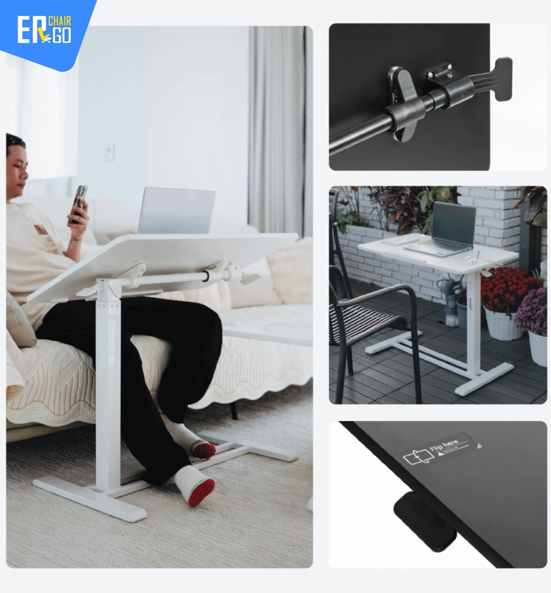  Bàn công thái học nâng hạ xoay nghiêng Upgen StandGo Fold 