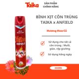  BÌNH XỊT DIỆT CÔN TRÙNG MUỖI, GIÁN, RỆP GIƯỜNG TAIKA x ANFIELD HƯƠNG CỎ HOA 600 ML 