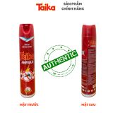  BÌNH XỊT DIỆT CÔN TRÙNG MUỖI, GIÁN, RỆP GIƯỜNG TAIKA x ANFIELD HƯƠNG CỎ HOA 600 ML 