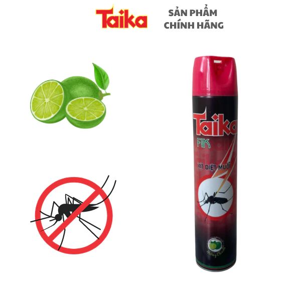  BÌNH XỊT DIỆT CÔN TRÙNG MUỖI KIẾN TAIKA x FIK HƯƠNG CHANH 600 ML 