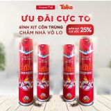  BÌNH XỊT DIỆT CÔN TRÙNG MUỖI, GIÁN, RỆP GIƯỜNG TAIKA x ANFIELD HƯƠNG CỎ HOA 600 ML 