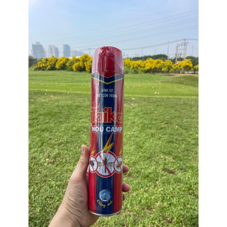  BÌNH XỊT CÔN TRÙNG MUỖI, GIÁN, RUỒI TAIKA x NOU CAMP KHÔNG MÙI 600ML 