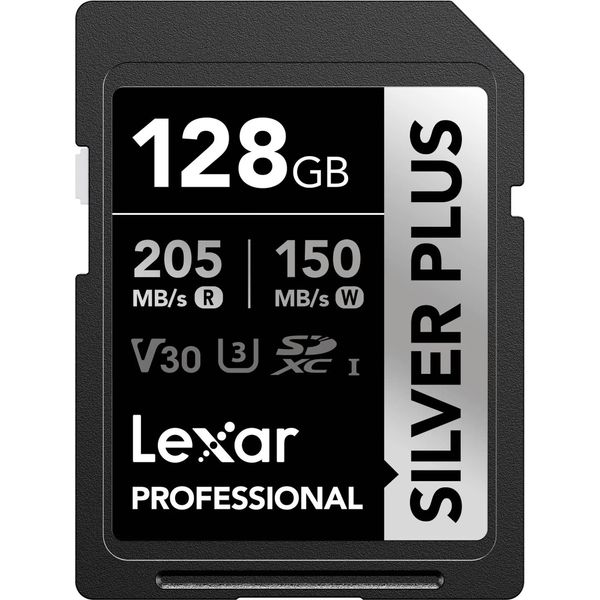 Thẻ nhớ SD Lexar 128GB Professional SILVER PLUS UHS-I V30 205MB/s