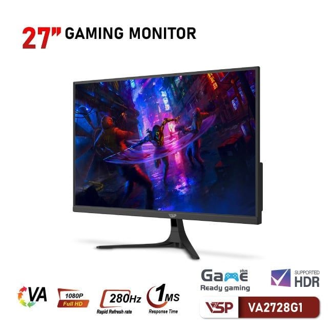 Màn hình Gaming VSP VA2728G1 27inch Full HD VA 280Hz 1ms Phẳng