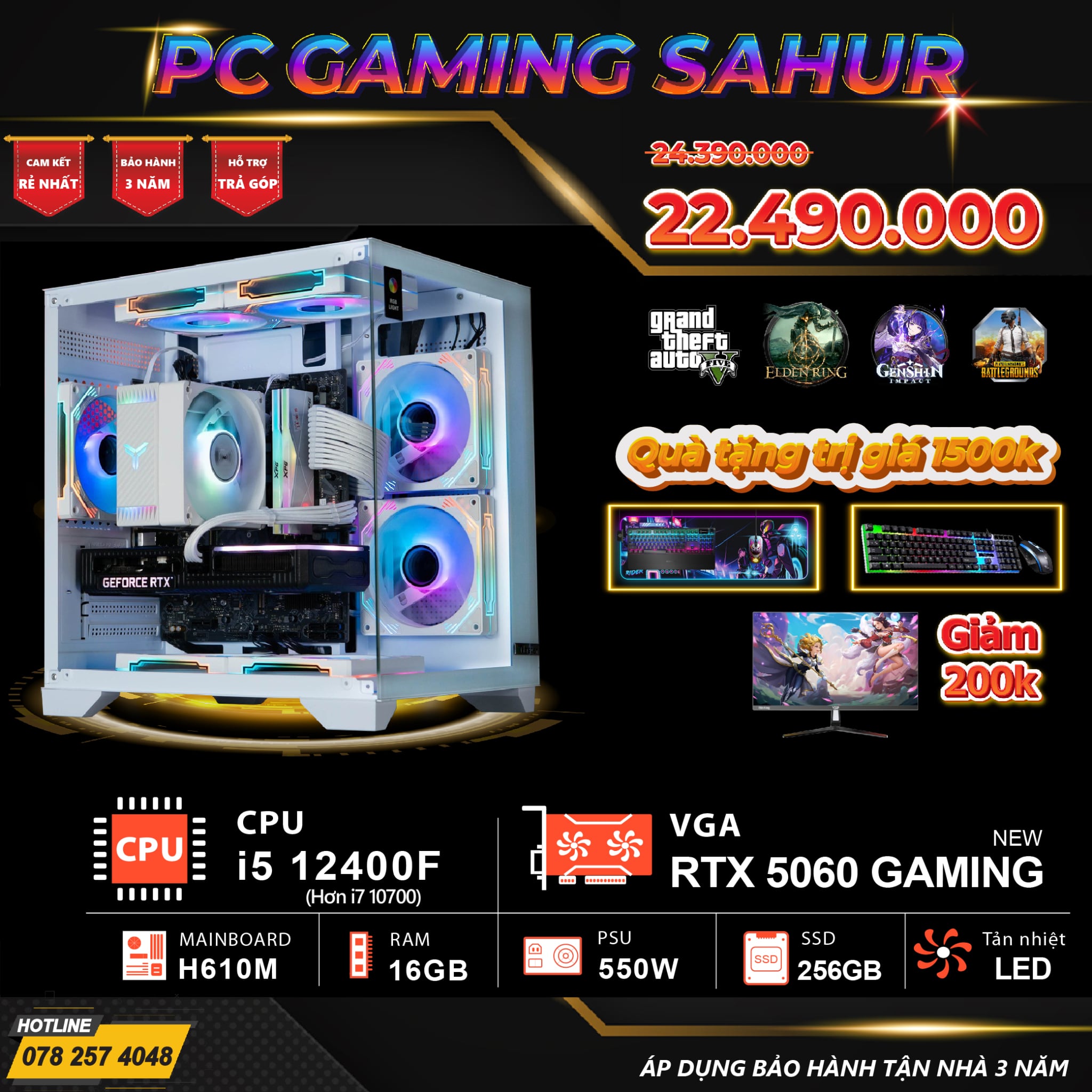 PC GAMING SAHUR - FULL NEW 100%