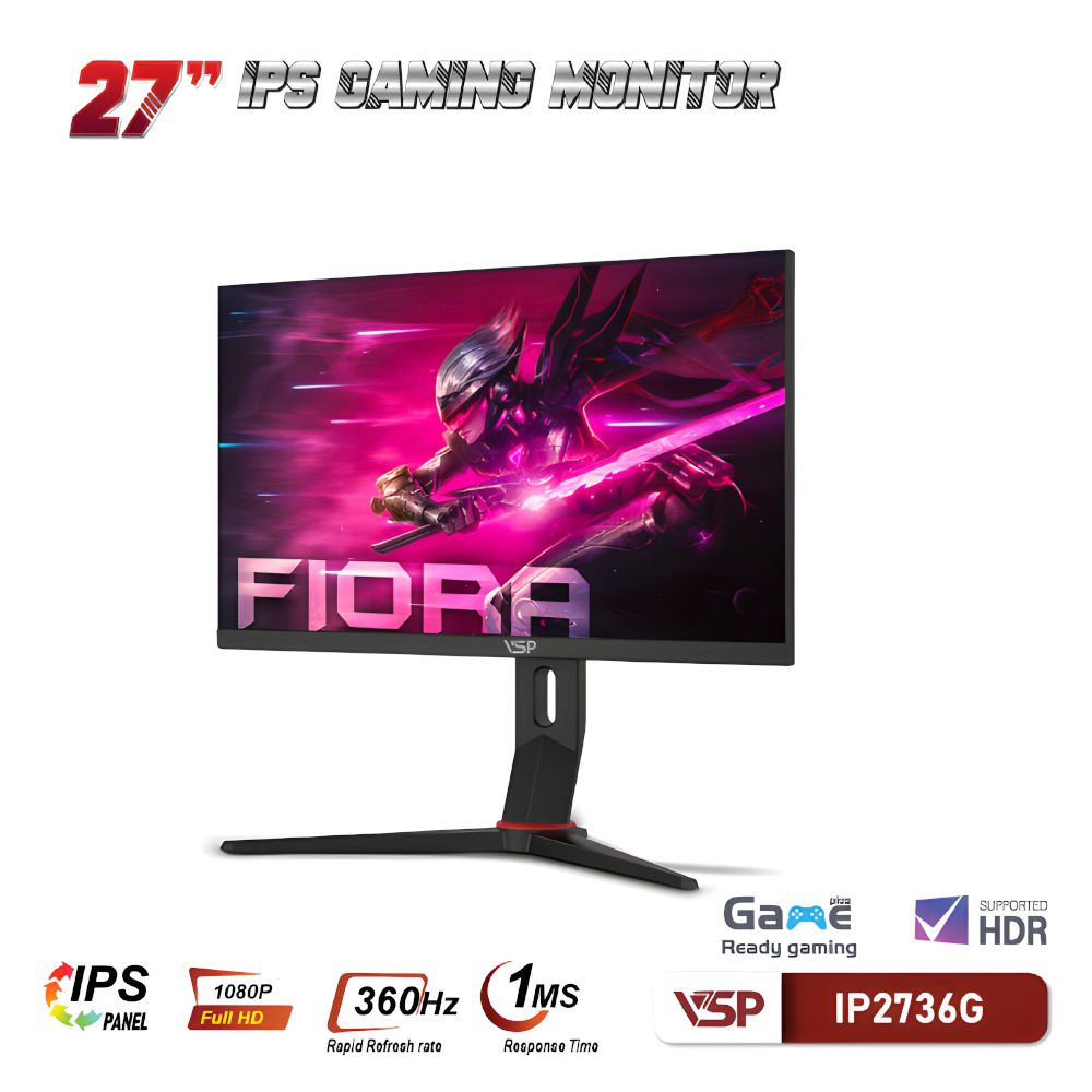 Màn hình VSP IP2736G - Đen | 27 inch, Full HD, IPS, 360Hz, 1ms, phẳng