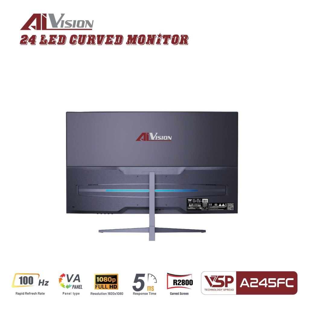 Màn hình KC245FC 24inch Cong 100Hz 5Ms FHD Đen