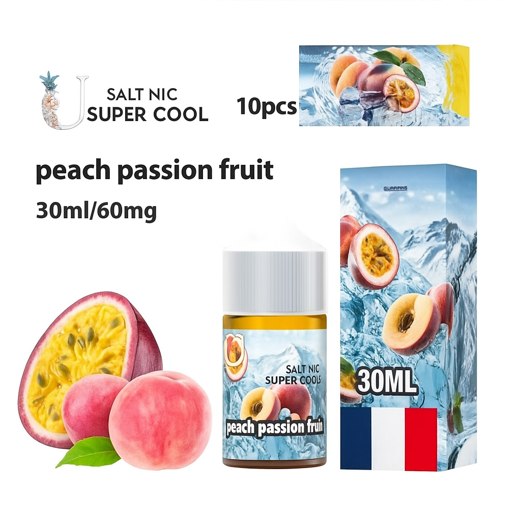  Peach Passion Fruit ( Đào Chanh Dây Lạnh ) By Usalt Super Cool Salt Nic 30ML 