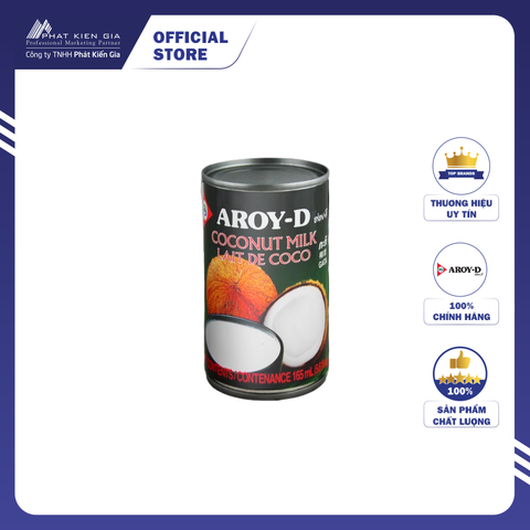 Nước Cốt Dừa Aroy-D 165ml - Nhập Khẩu Thái Lan | Aroy-D Coconut Milk 165ml