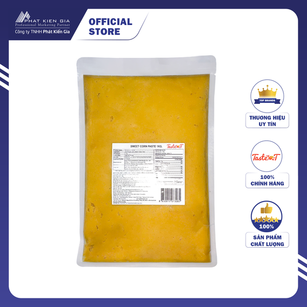 Bắp (Ngô) Ngọt Nghiền Taste-T 1kg - Nhập Khẩu Thái Lan | Taste-T Sweet Corn Paste 1kg