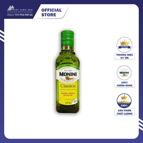 Dầu Olive Extra Virgin Monini 250ml - Nhập Khẩu Ý | Monini Classico Extra Virgin Olive Oil 250ml