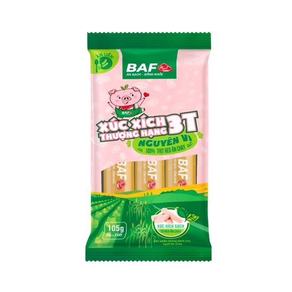 XÚC XÍCH THƯỢNG HẠNG 3T NGUYÊN VỊ 105g (24/T)