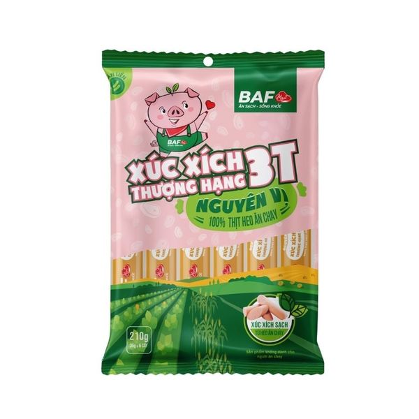 XÚC XÍCH THƯỢNG HẠNG 3T Nguyên Vị 210g (24/T)